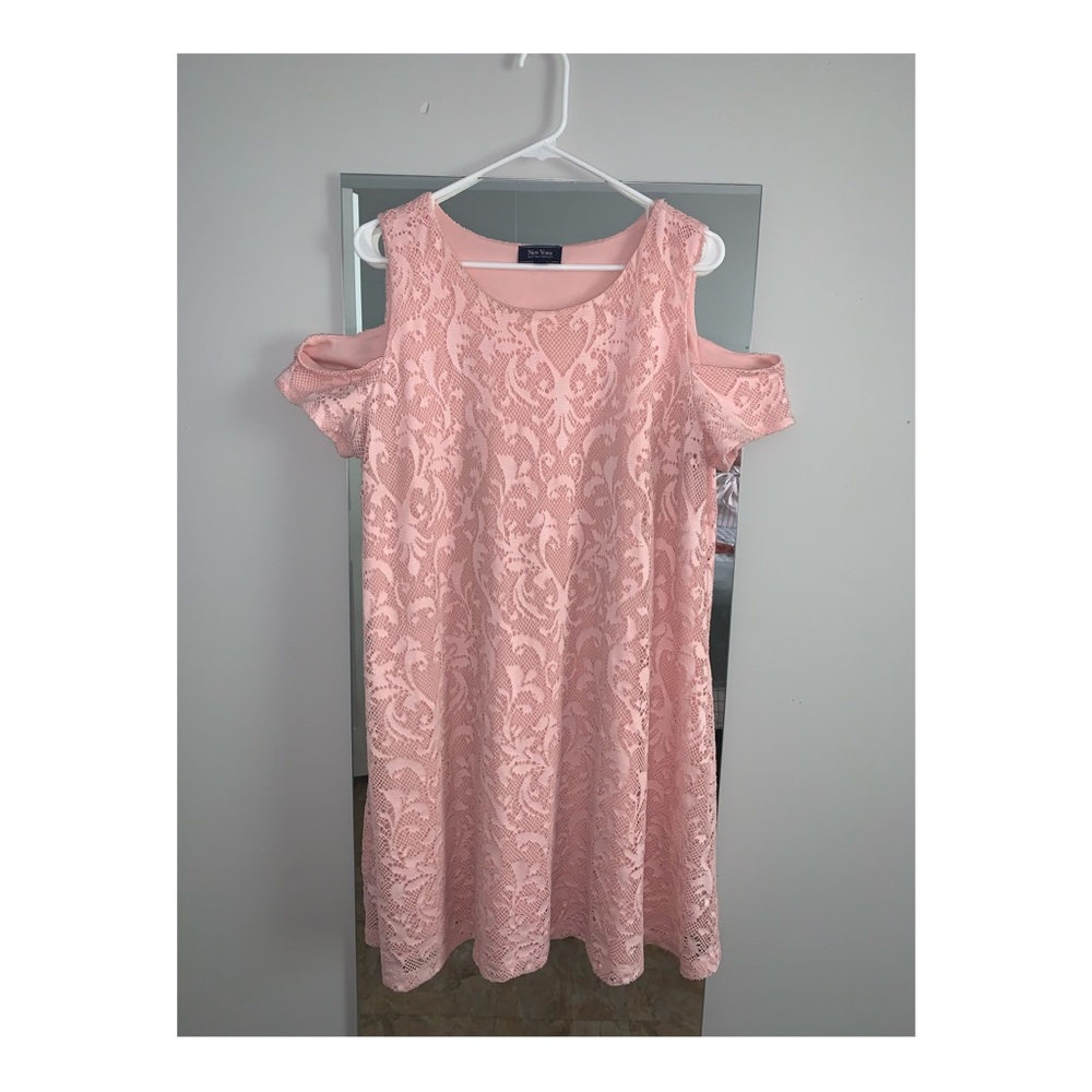 Light Pink Cropped Shoulder Dress